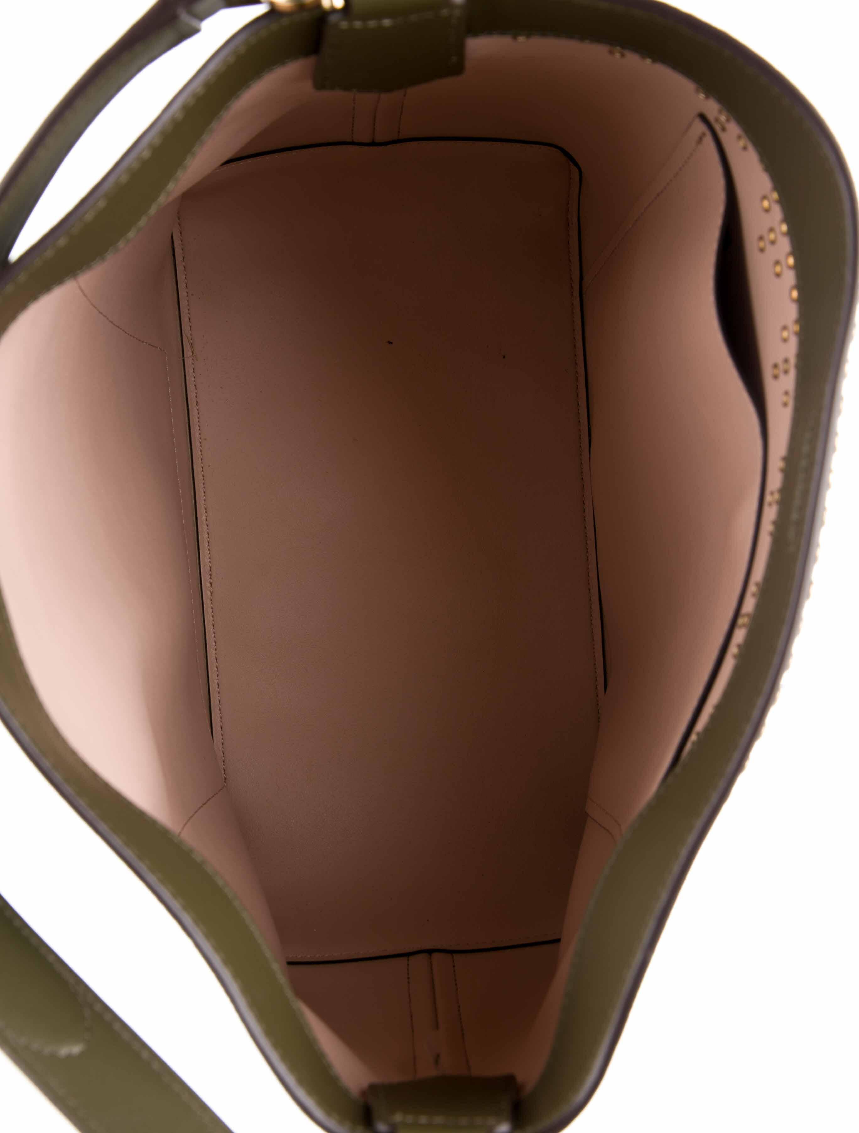 Michael Kors Leather Embellished Bucket Bag